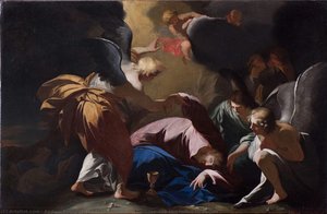 Jesus In The Garden Of Gethsemane Comforted By Angels — Andrea Pozzo