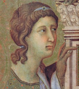 Madonna And Child On A Throne (front Side Fragment) — Duccio Di Buoninsegna