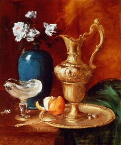 Still Life Of A Gilt Ewer