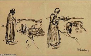 Dune Landscape With Two Figures — Max Liebermann
