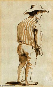 A Man Seen From Behind In A Hat — Giambattista Tiepolo