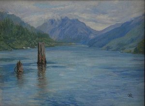Lake Crescent, (painting) — Mary Agnes Yerkes