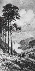 On The Kama Near Yelabuga — Ivan Ivanovich Shishkin