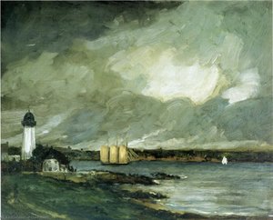 Pequot Light House, Connecticut Coast — Robert Henri