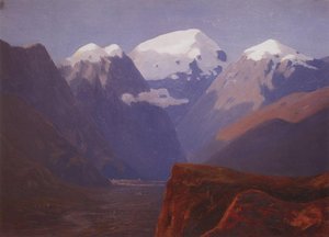 Snow-capped Peaks. Caucasus — Arkhip Ivanovich Kuindzhi, Realism