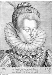 Portrait Of Henriette De Balzac D'entraigues, Marquise De Verneuil — Hieronymus Wierix