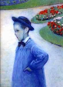 Camille Daurelle In The Park At Yerres — Gustave Caillebotte, Impressionism