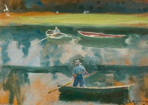 Studies Of A Boatman — Sir Alfred James Munnings