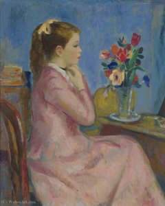 Eugenie in Pink Dress, (1955)