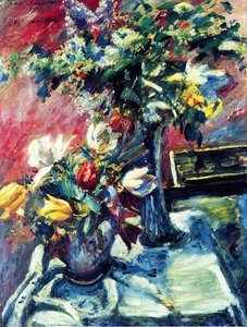 Lilac And Tulips — Lovis Corinth, Symbolist Expressionism