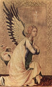 The Angel Of The Annunciation 1 — Simone Martini, International Gothic Style