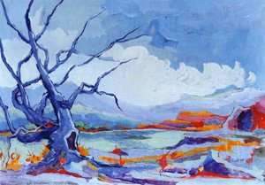Albero Blu — Salvati, Figurative Expressionism
