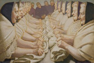 Women Singing At A Table (waulking The Cloth) — Keith Henderson