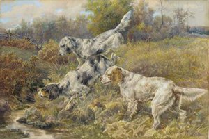 English Setters At A Stream — Edmund Henry Osthaus