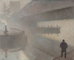 Under Windsor Bridge On The Irwell, Manchester — Pierre Adolphe Valette
