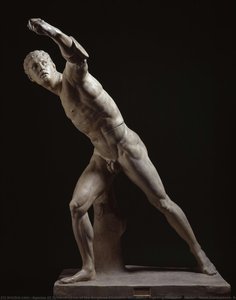 Cast Of The Borghese Gladiator; Discobolus; Fighting Gladiator; Hector; Héros Combattant; Borghese Warrior; Original In Musée Du Louvre, Paris; Warrior Of Agasias — Agasias Of Ephesus, Hellenistic