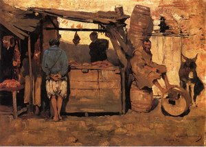 Moroccan Butcher Shop — Theo Van Rysselberghe, Post-impressionism