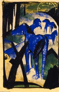 The Mother Mare Of The Blue Horses I — Franz Marc, German Expressionism