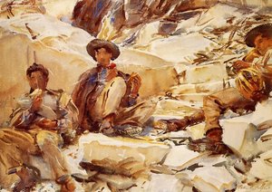 Carrara Workmen — John Singer Sargent