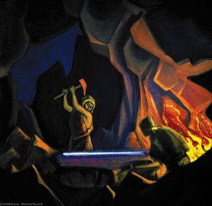Forging The Sword (nibelung) — Nicholas Roerich, Symbolism