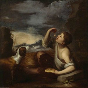 A Spanish Boy With A Dog — Bartolomé Esteban Murillo, Baroque