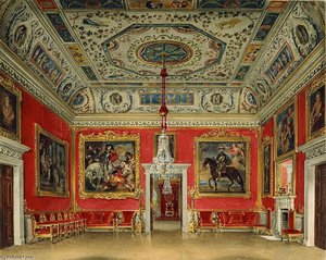 Buckingham House, Crimson Drawing Room — James Stephanoff