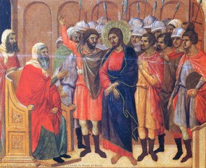 Christ In Front Of Anna — Duccio Di Buoninsegna