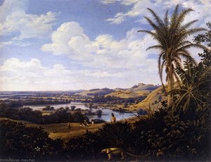 Brazilian Landscape With Anteater — Frans Post, Dutch Golden Age Landscape