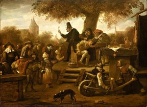 The Quack, Jan Havicksz. Steen, 1650 - 1660 — Jan Havickszoon Steen