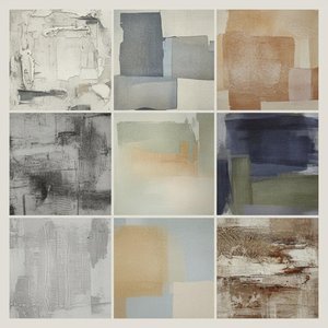 Nine Studies In Ochre And Slate: A Meditation On Time's Patina — Christian Noiret, Contemporary Abstract Painting