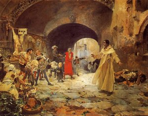 Spanischer Pater Jofré, Der Einen Wahnsinnigen Verteidigt — Joaquín Sorolla Y Bastida, Spätimpressionismus