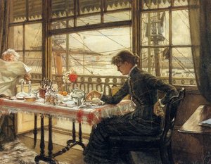 Room Overlooking The Harbor — Jacques Joseph Tissot