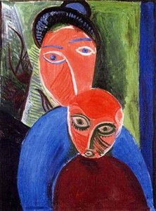 Mother And Son — Pablo Picasso, Cubist Style
