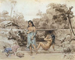 Tahitians Bathing — Charles Giraud