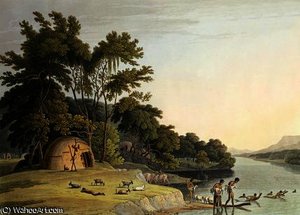 A Korah Hottentot Village On The Left Bank — Samuel Daniell