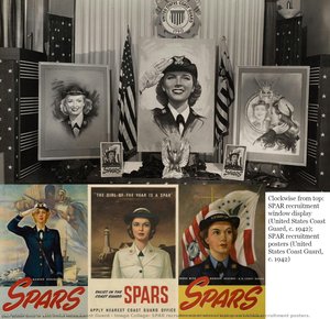 Image Collage: SPAR recruitment window display and SPAR recruitment posters.