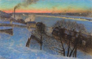 Evening in February, Riddarfjärden, Stockholm