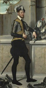 A Knight With His Jousting Helmet ('il Cavaliere Dal Piede Ferito', Conte Faustino Avogadro ( ) ) — Moroni, Giovanni Battista