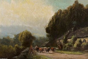 Cattle On A Country Road