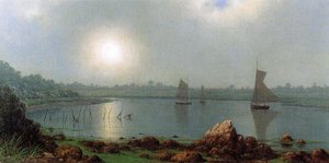York Harbor, Coast Of Maine — Martin Johnson Heade, Luminist Landscape Painting