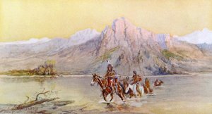 Crossing The Missouri, -1 — Charles Marion Russell