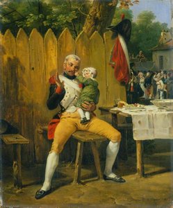 The Veteran At Home — Emile Jean Horace Vernet, Realism