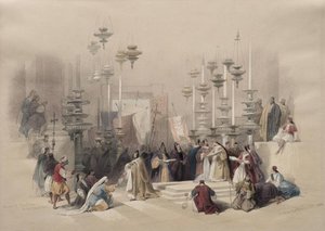 Stone Of Unction, Holy Sepulchre — David Roberts