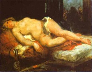 Odalisca Sdraiata Su Un Divano — Eugène Delacroix