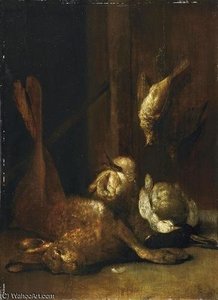 Jagdstillleben Mit Hase Und Vögeln