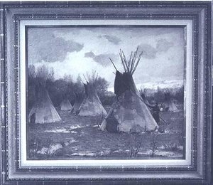 Indian Tepees, (painting) — Joseph Henry Sharp
