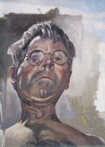 Self Portrait By Gaslight Looking Downwards — Sir Stanley Spencer