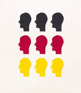 Untitled (nine Heads) — Gene Davis