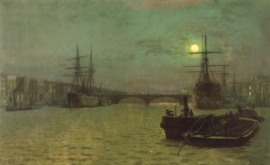 London Bridge Half Tide — John Atkinson Grimshaw
