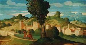 Landscape With Rider — Girolamo Da Santacroce